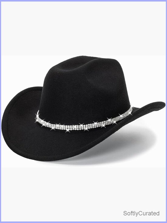 Glitter Rhinestone Cowgirl Hat - Sparkly Western Hat M-L